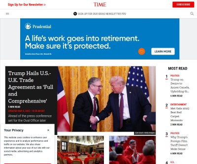Screenshot of time.com