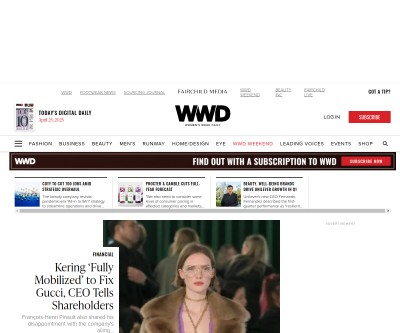 Screenshot of wwd.com