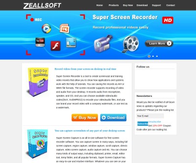 Screenshot of zeallsoft.com