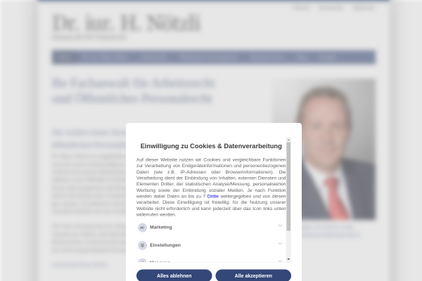 Fachanwalt SAV Arbeitsrecht Dr. iur. Harry Nötzli