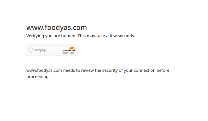 Screenshot of www.foodyas.com