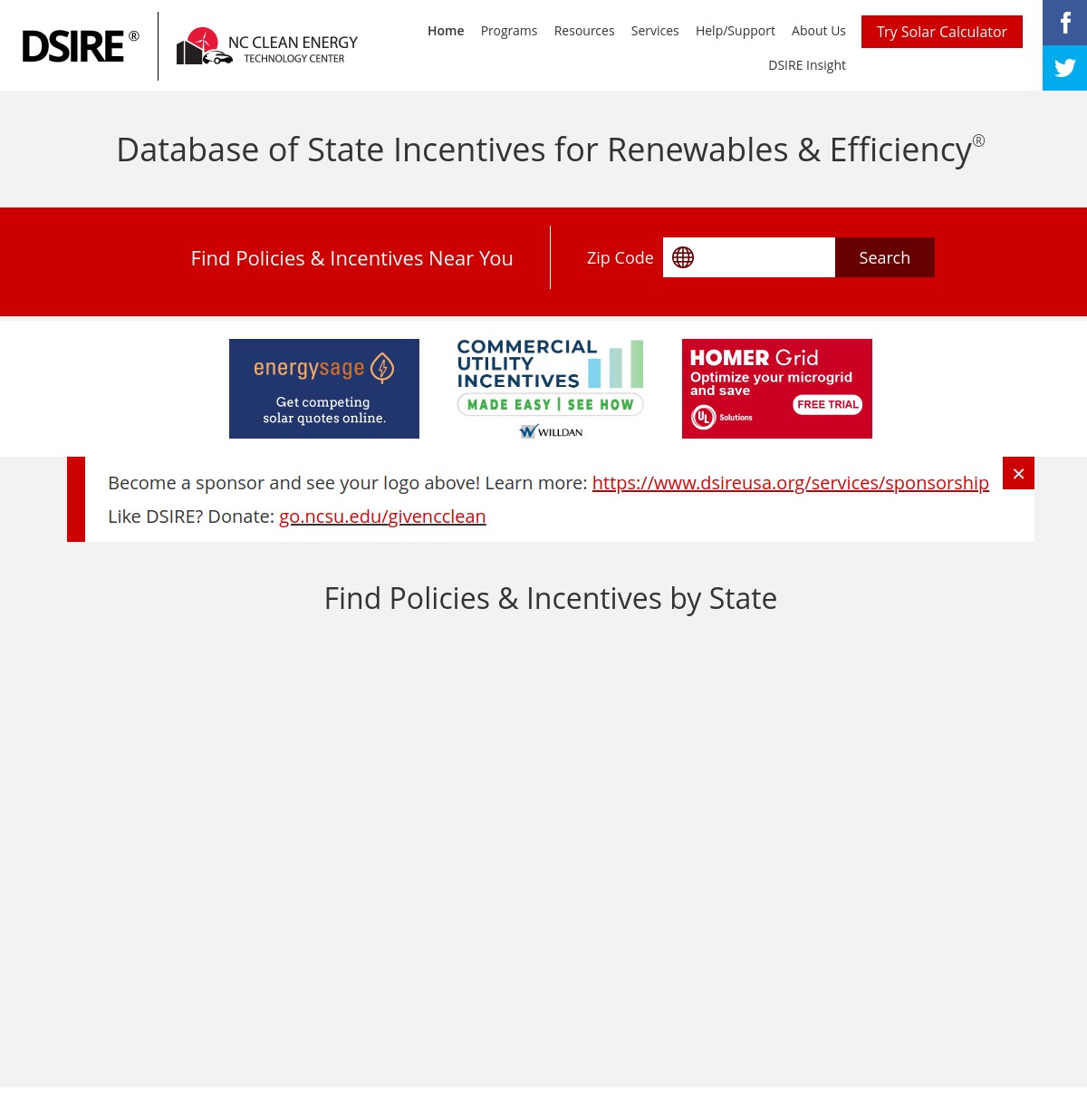 Database of State Incentives for Renewables & Efficiency