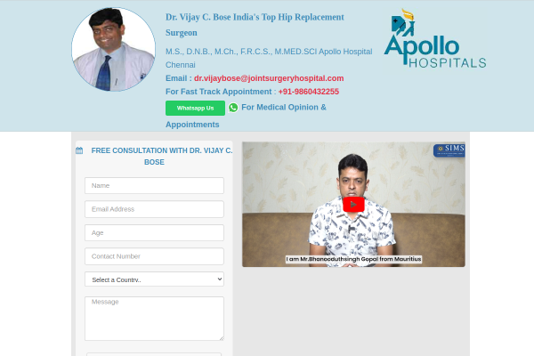 Dr. Vijay Bose Contact Number