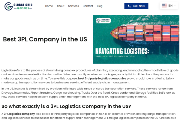 GLobal Grid Logistics | 3pl Company in USA