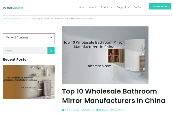 Top 10 Wholesale Bathroom Mirror Manufacturers in China
