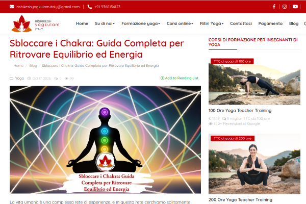 Guarigione dei chakra