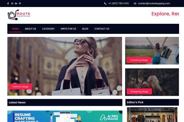Route Shopping Guest Post Sites