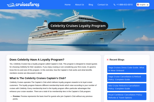 What Is The Celebrity Cruises Captain’s Club?