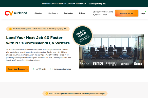 CV Auckland NZ