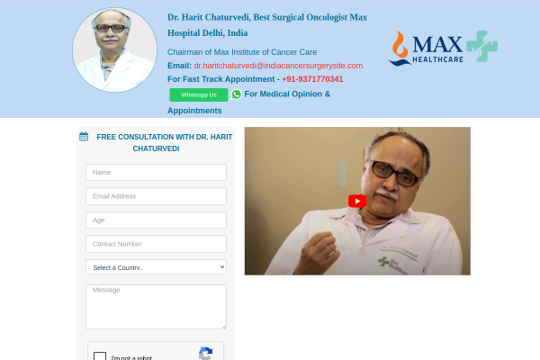 Dr. Harit Chaturvedi Best Surgical Oncologist India