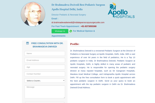 Dr Brahmadeva Dwivedi India