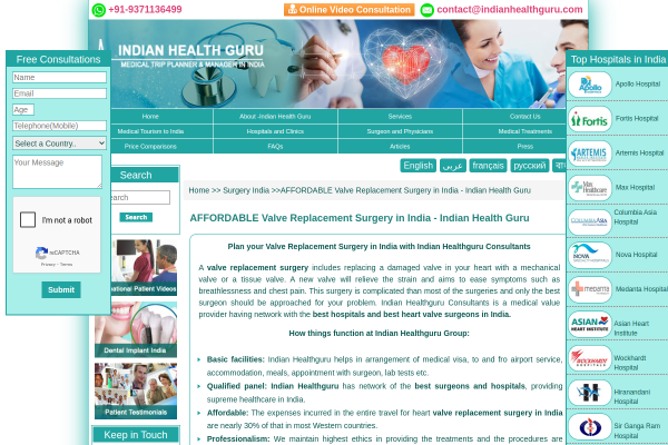 Valve Replacement Surgery Cost in India