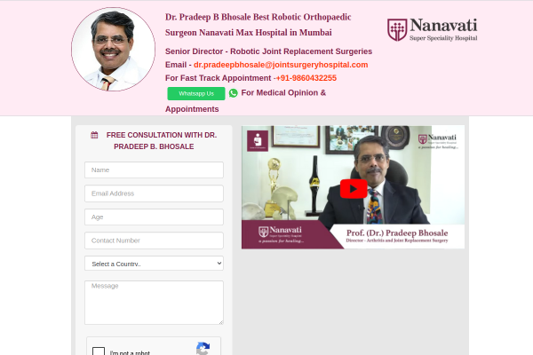 Dr Pradeep B Bhosale Joint Surgeon Nanavati Mumbai