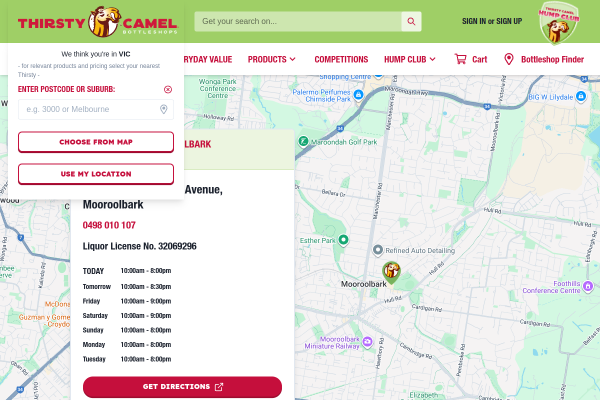 Liqour store Mooroolbark - Thirsty Camel