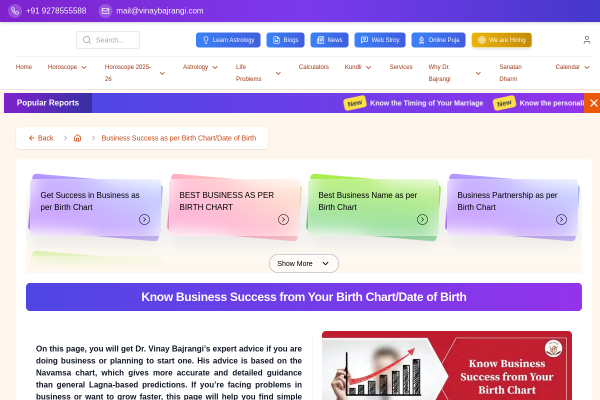 Plan & Grow Your Business with Trusted Business Astrology