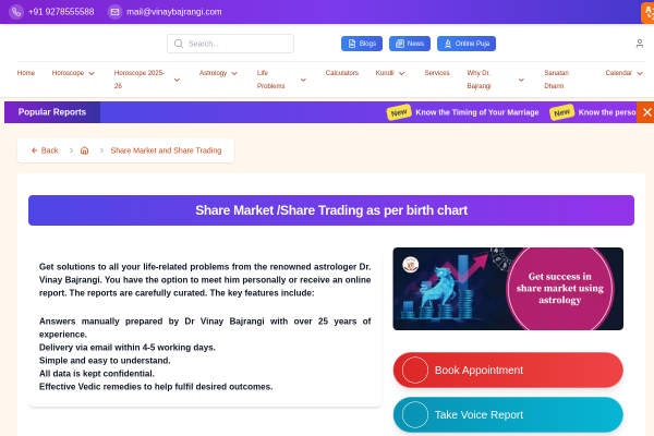 Accurate Share Market Predictions by Astrology