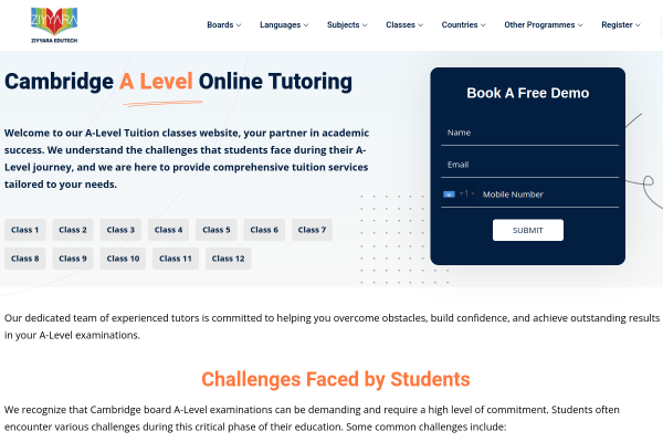 Achieve A Level Excellence with Ziyyara: Premier online A Level tuition