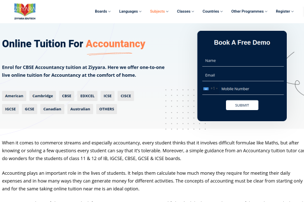 Ziyyara’s Accountancy Tuition Classes | 1-on-1 Learning That Saves Your Child’s Grades