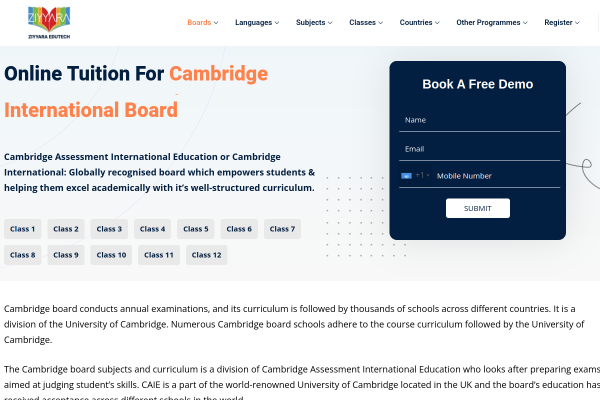 Ziyyara: Excellence in Online Cambridge International Board Tuition