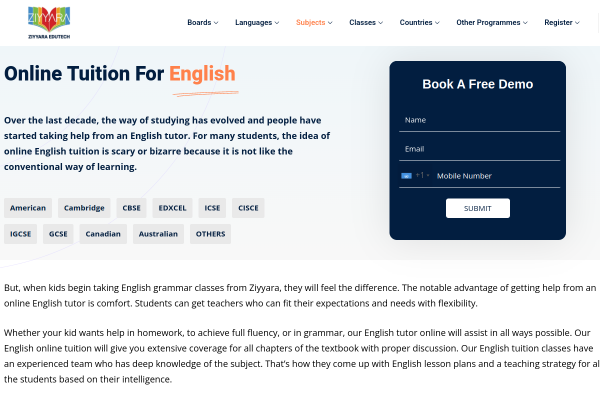 Tuition for English: Strengthen Grammar, Writing & Literature Skills for Class 9-12