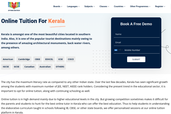 Excel Academically with Ziyyara: Premier Online Tuition in Kerala