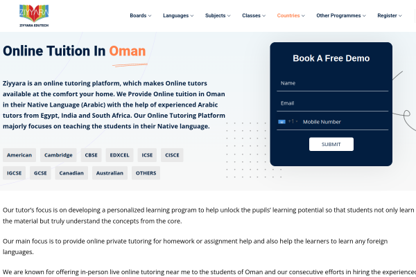Ziyyara’s Online Tuition classes in oman | Personalized 1-on-1 Learning with Expert Tutors