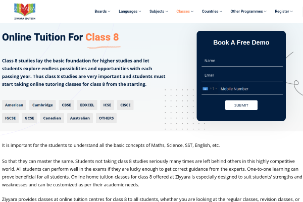 Make Learning Fun with Ziyyara: home tuition for class 8