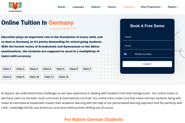 Ziyyara Online Tuition Germany – Expert Learning Support for All Grades
