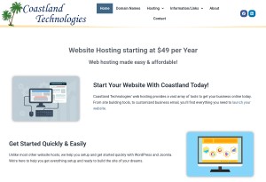 capture d'écran du site Coastland Technologies