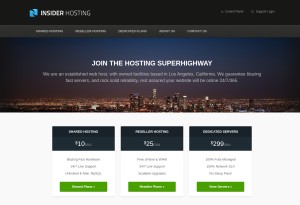 capture d'écran du site Insider Hosting