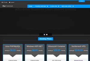 capture d'écran du site Our Internet