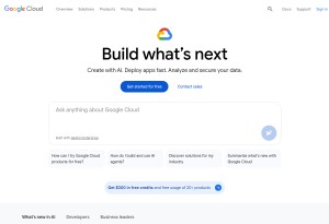 capture d'écran du site Google Cloud Platform