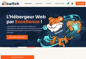 Capture d’écran du site o2switch