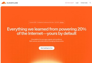 capture d'écran du site Cloudflare