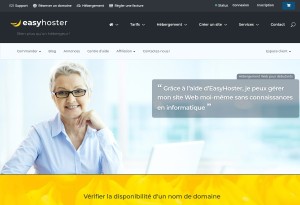 Capture d’écran du site EasyHoster