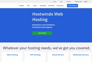 capture d'écran du site Hostwinds