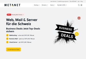 Capture d’écran du site METANET