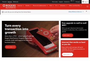 capture d'écran du site Rogers Business Internet