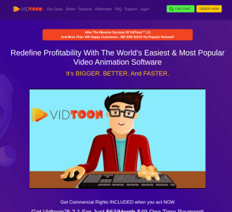 Vidtoon 2.0 - Drag And Drop Animated Videos Maker                              