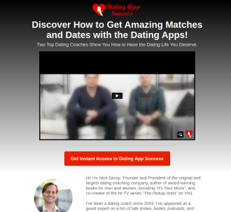 Dating App Success - Dating App Video Training Course For Men & Women          