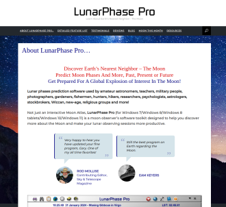 Lunarphase Pro - Astronomy Software For Moon Observers                         