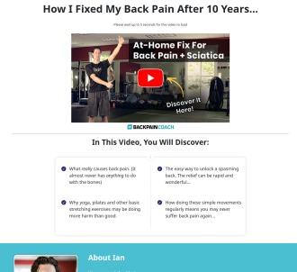 My Back Pain Coach: Huge Commissions In A Huge Market                          