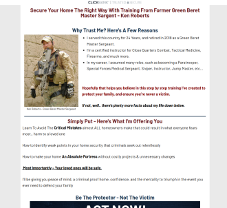 Green Beret Master Sergeant Home Security Checklist                            