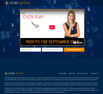 Secret Affiliate Website - 75% Commissions!                                    