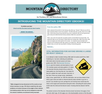 Mountain Directory: A Guide For Truckers, RV And Motorhome Drivers             