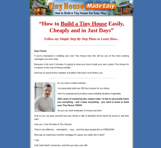 Tiny House Made Easy ~ 12.4% Conv ~ $100 First Sale Bonus                      