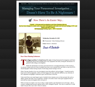 Ghost Hunting Software The Plan                                                
