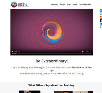 Zox Pro Brain Power Training, Accelerated Photographic Memory Learning         