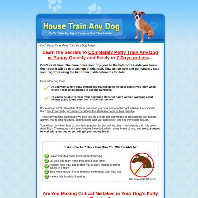 How To Housetrain & Potty Train Any Dog                                        