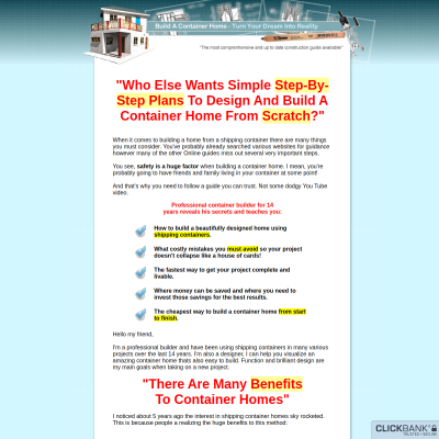 New: Build A Container Home - Green Product Paying 75% Commission!             